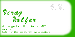 virag wolfer business card